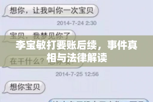 李宝敏打要账后续，事件真相与法律解读