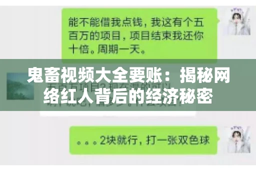 鬼畜视频大全要账：揭秘网络红人背后的经济秘密