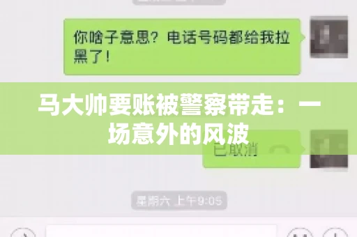 马大帅要账被警察带走：一场意外的风波