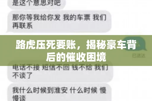路虎压死要账，揭秘豪车背后的催收困境